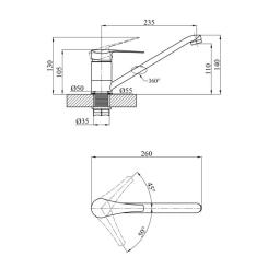 Смеситель Agua Sevilla-C030 Фото 3