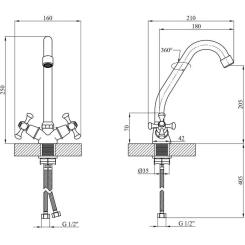 Смеситель Kroner Rhein-C030 Фото 6