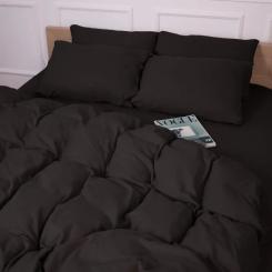 Постельное белье MirSon 002 Black Фланель 200х220 Євро Фото 10