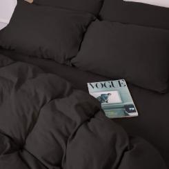 Постельное белье MirSon 002 Black Фланель 200х220 Євро Фото 11