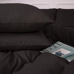 Постельное белье MirSon 002 Black Фланель 200х220 Євро Фото 2