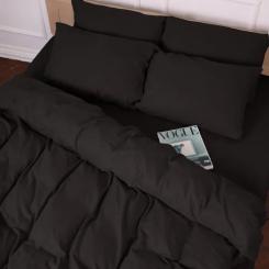 Постельное белье MirSon 002 Black Фланель 200х220 Євро Фото 4