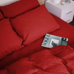 Постельное белье MirSon 009 Red Фланель 200х220 Евро Фото 9