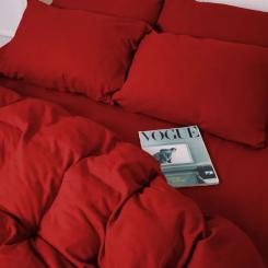 Постельное белье MirSon 009 Red Фланель 200х220 Евро Фото 10