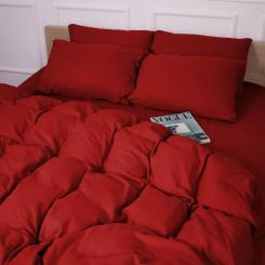 Постельное белье MirSon 009 Red Фланель 200х220 Евро Фото 11