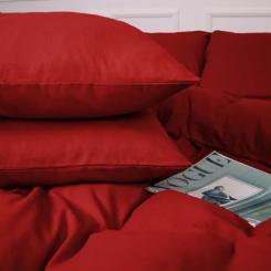 Постельное белье MirSon 009 Red Фланель 200х220 Евро Фото 3