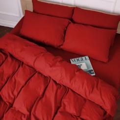 Постельное белье MirSon 009 Red Фланель 200х220 Евро Фото 4