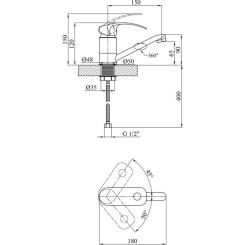 Смеситель Kroner Konstante-C011 Фото 5