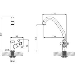 Смеситель Kroner Rhein-C090 Фото 5