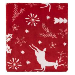 Плед Ardesto Christmas Flannel 160х200см, 100% поліестер, олені Фото 1