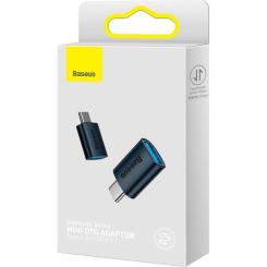 Переходник Baseus OTG USB 3.1 AF to USB-C blue Фото 3