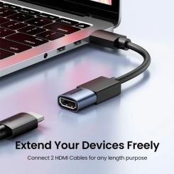 Переходник Ugreen HDMI F to HDMI F 8K black Фото 2