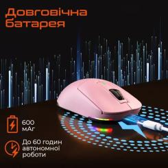 Мышка Meetion GW24 Bluetooth/Wireless/USB Pink Фото 6