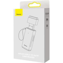 Считыватель флеш-карт Baseus USB to SD/TF gray Фото 6