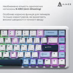 Клавиатура Ajazz AK680 MAX Magnetic Switch RGB USB White Фото 5