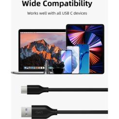 Дата кабель Cabletime USB 3.0 AM to USB-C 1.5m Фото 1