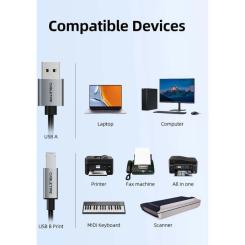 Кабель для принтера Cabletime USB 2.0 AM/BM 2.0m Фото 6
