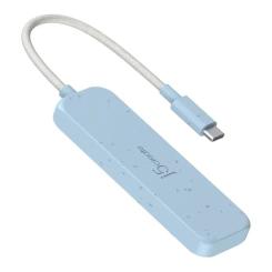 Концентратор J5create USB-C to 4xUSB-C 3.2 10Gbps cyan Фото 2
