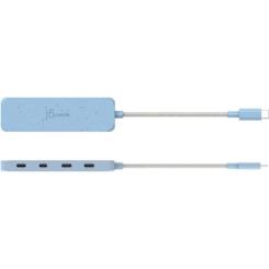 Концентратор J5create USB-C to 4xUSB-C 3.2 10Gbps cyan Фото 3