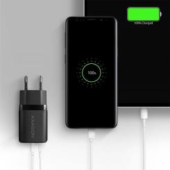 Зарядное устройство AXAGON 1xUSB QC4.0 + 1xUSB-C PD30W PPS black Фото 6