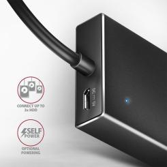 Концентратор AXAGON USB-C to 7xUSB 3.0 black Фото 4