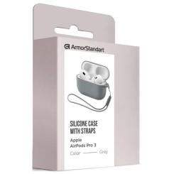 Чехол для наушников Armorstandart Silicone Case для Apple Airpods Pro 3 Grey Фото 1