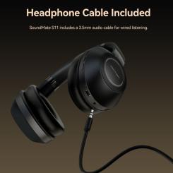 Наушники Vention S11 SoundMate Wireless Black Фото 7