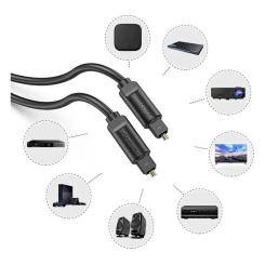 Кабель мультимедийный Vention Optical Toslink 1.0m black Фото 2