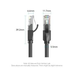Патч-корд Vention 1м, UTP cat 6 RJ-45 black Фото 9