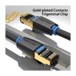 Патч-корд Vention 0.5м, S/FTP cat 8 RJ-45 black Фото 4