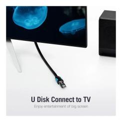 Дата кабель Vention USB 3.0 AM/AF 2.0m flat black Фото 4