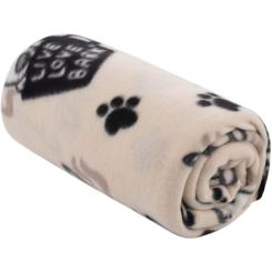 Плед Ardesto Fleece 100% поліестер, песики, бежевий 130х160 см Фото 1