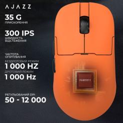 Мышка Ajazz AJ159P MC Wireless/Bluetooth/USB Charging Dock Ora Фото 11