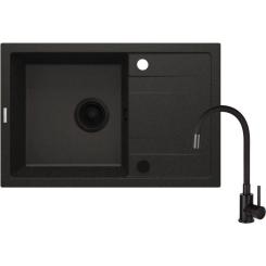 Мойка кухонная Deante Corio + змішувач, графіт Фото