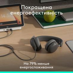 Наушники Logitech Zone Wired 2 for Business USB Graphite Фото 7