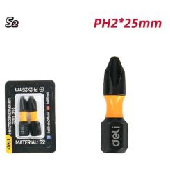 Набор бит Deli PH2 x 25 мм, 2 шт Фото 1