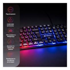 Клавиатура Hölmer K-01GS RGB Backlight USB UA Black Фото 6