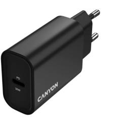 Зарядное устройство Canyon USB-C PD30W OnCharge Black Фото 3