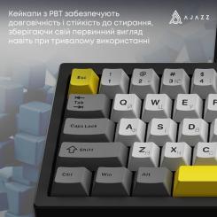 Клавиатура Ajazz AK650 Moon Yellow Switch USB UA Black/Grey/Yellow Фото 9