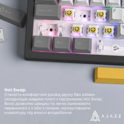 Клавиатура Ajazz AK650 Moon Yellow Switch USB UA Black/Grey/Yellow Фото 11