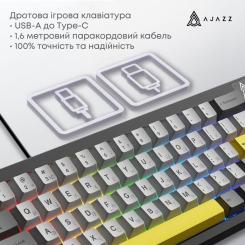 Клавиатура Ajazz AK650 Moon Yellow Switch USB UA Black/Grey/Yellow Фото 6