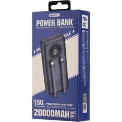 Батарея универсальная Remax 20000mAh, 22.5W, Black Фото 1