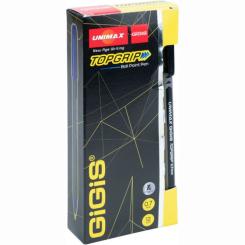 Ручка шариковая Unimax Topgrip, чорна Фото 2