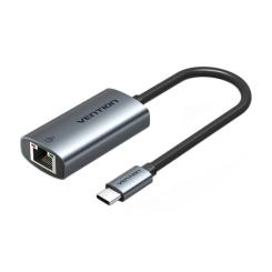 Переходник Vention USB-C to RJ45 Ethernet 1000Mbps black Фото