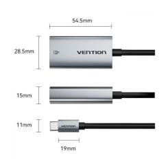 Переходник Vention USB-C to RJ45 Ethernet 1000Mbps black Фото 3