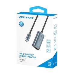 Переходник Vention USB-C to RJ45 Ethernet 1000Mbps black Фото 4