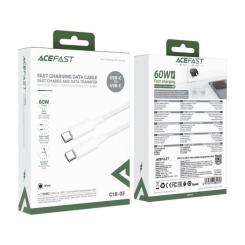 Дата кабель Acefast USB-C to USB-C 1.2m 3A white Фото 3