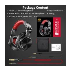 Наушники OneOdio A71 3,5мм/6,35мм Black/Red Фото 2
