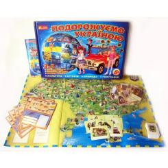 Настольная игра Ранок Подорожуємо Україною 3 в 1 Фото 1