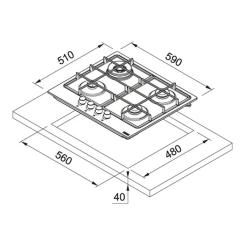 Варочная поверхность Franke Smart FHSM 604 4G ON E Фото 1